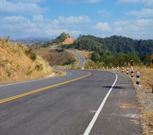 beautiful road in Laos